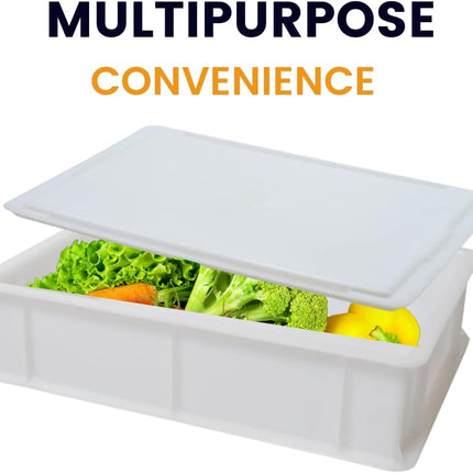 L'Oro Del Sud Dough Proofing Box – 2 Pack with Lid, White | Professional Pizza Dough Fermentation Tray Made in Italy