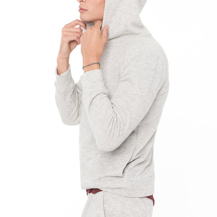 MEN'S LIGHT HEATHER GREY PULLOVER HOODIE