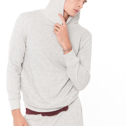 MEN'S LIGHT HEATHER GREY PULLOVER HOODIE