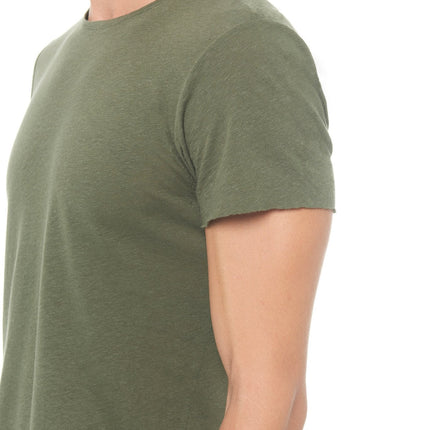 Men's Linen Blend Crew Neck Tee