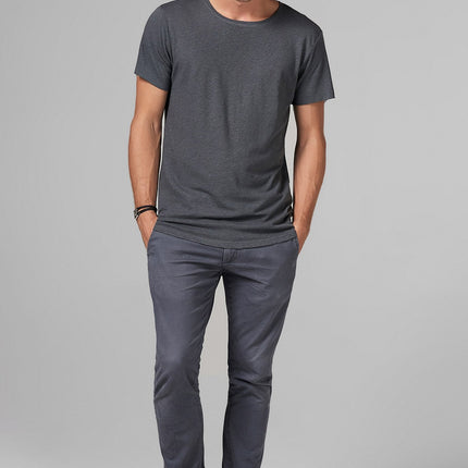 Men's Linen Blend Crew Neck Tee
