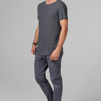Men's Linen Blend Crew Neck Tee