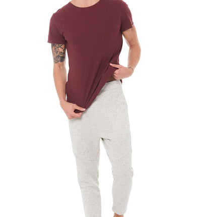 Men's Linen Blend Crew Neck Tee