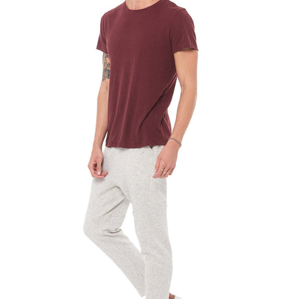Men's Linen Blend Crew Neck Tee
