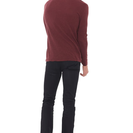 Men's Linen Blend Crew Neck Long Sleeve