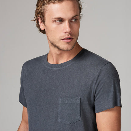 Men's Linen Blend Pocket Tee