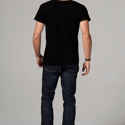 Men's Linen Blend Cross V-Neck Tee