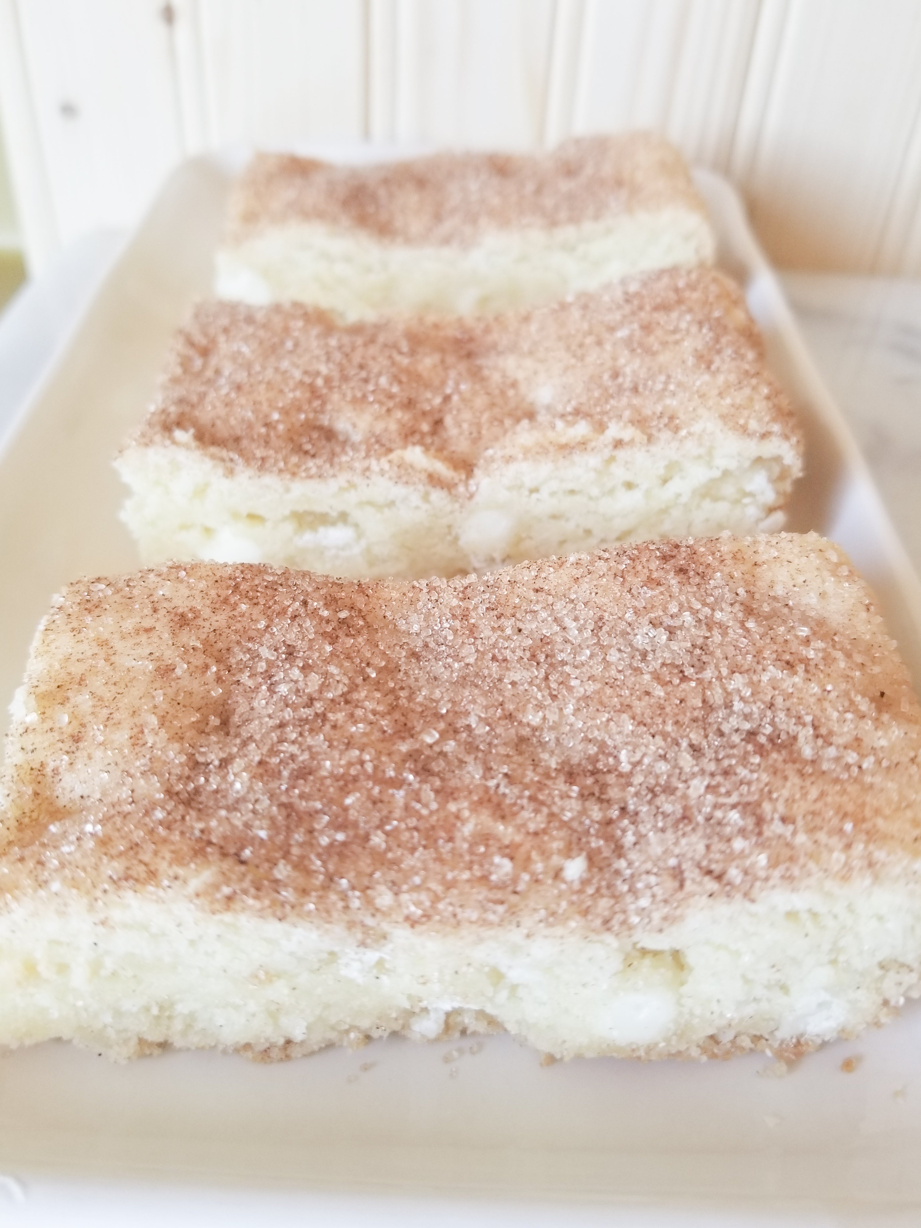 White Chocolate Snickerdoodle Blondies
