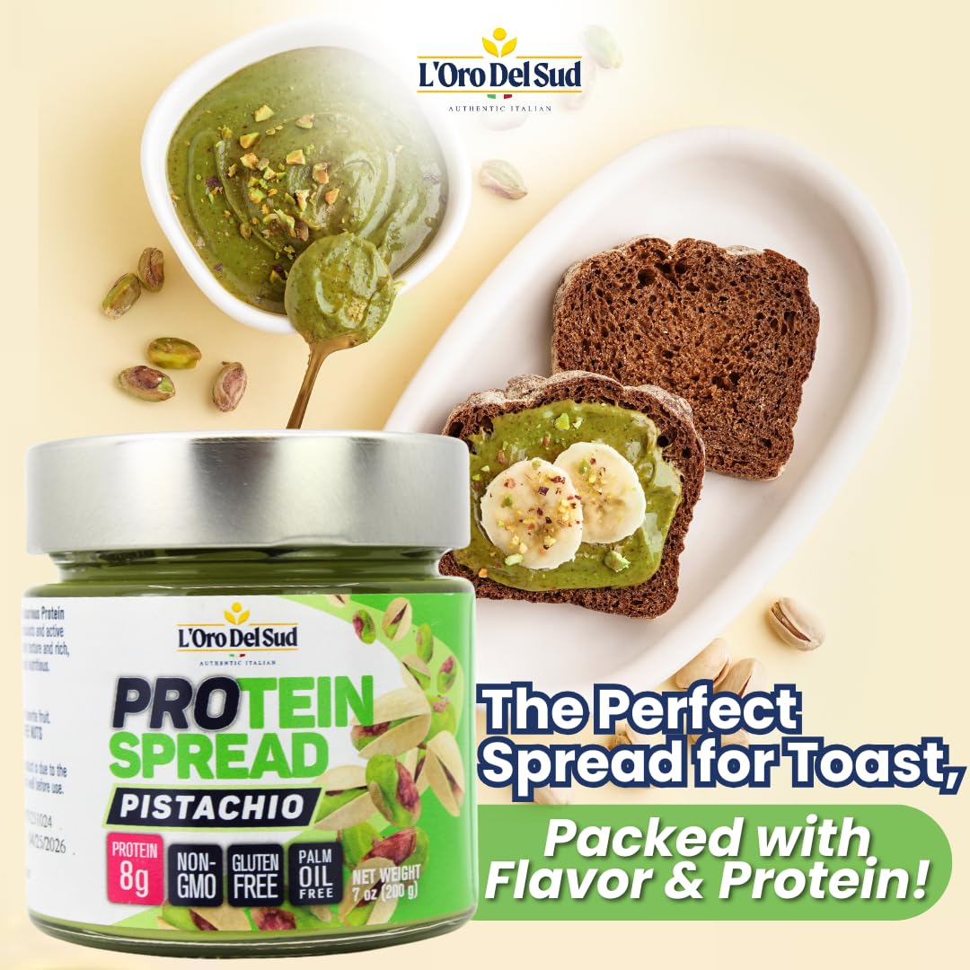 LOro Del Sud, Pistachio Protein Butter Spread,  7oz (200g)