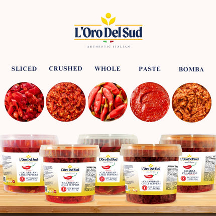 L'Oro Del Sud, Whole Calabrian Chili Peppers in Oil, 2.2 lb (1 kg)