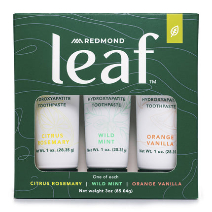 Leaf Toothpaste Variety Pack (3 Count, 1 oz Tube of each flavor)