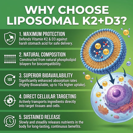 Liposomal Vitamin D3 5000IU K2 MK7 100 mcg