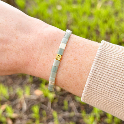 Logo Tile Letter Bracelet
