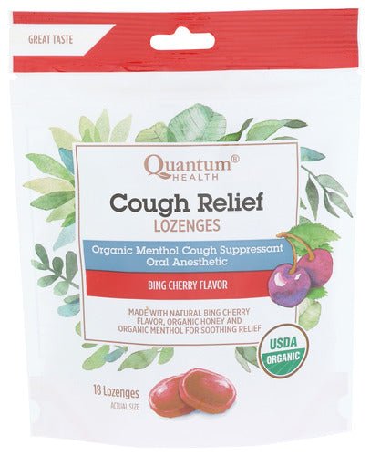 Cough Relief Lozenges, Organic, Quantum Health