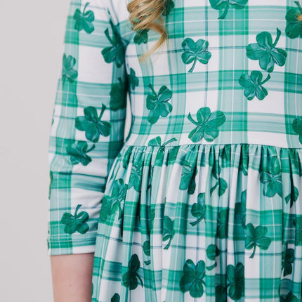 SALE Lucky One 3/4 Sleeve Pocket Twirl Dress
