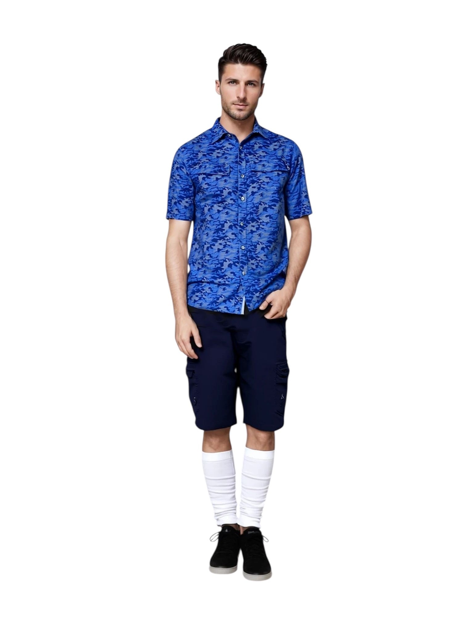 Men's Dot Camo UV Vented Fishing Shirt