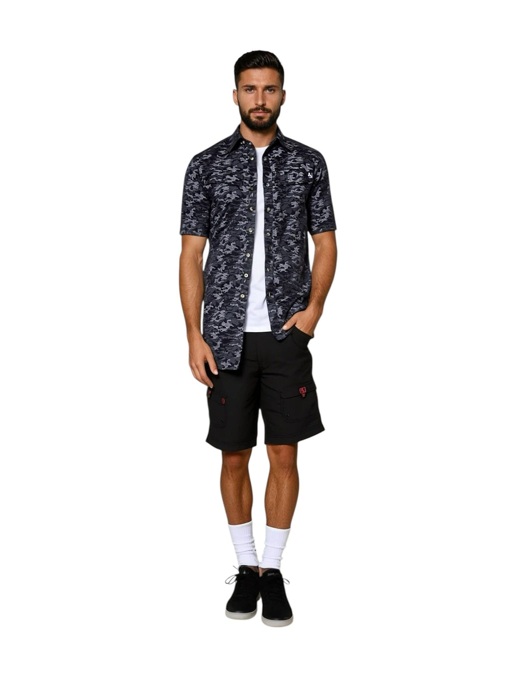 Men's Dot Camo UV Vented Fishing Shirt