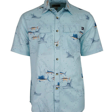 Men's Marine Charts UV Vented Fishing Shirt