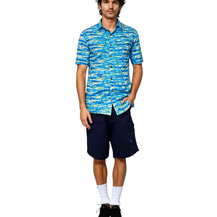 Men's Marlin Camo UV Vented Fishing Shirt