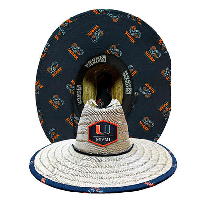 University of Miami Logo Straw Hat
