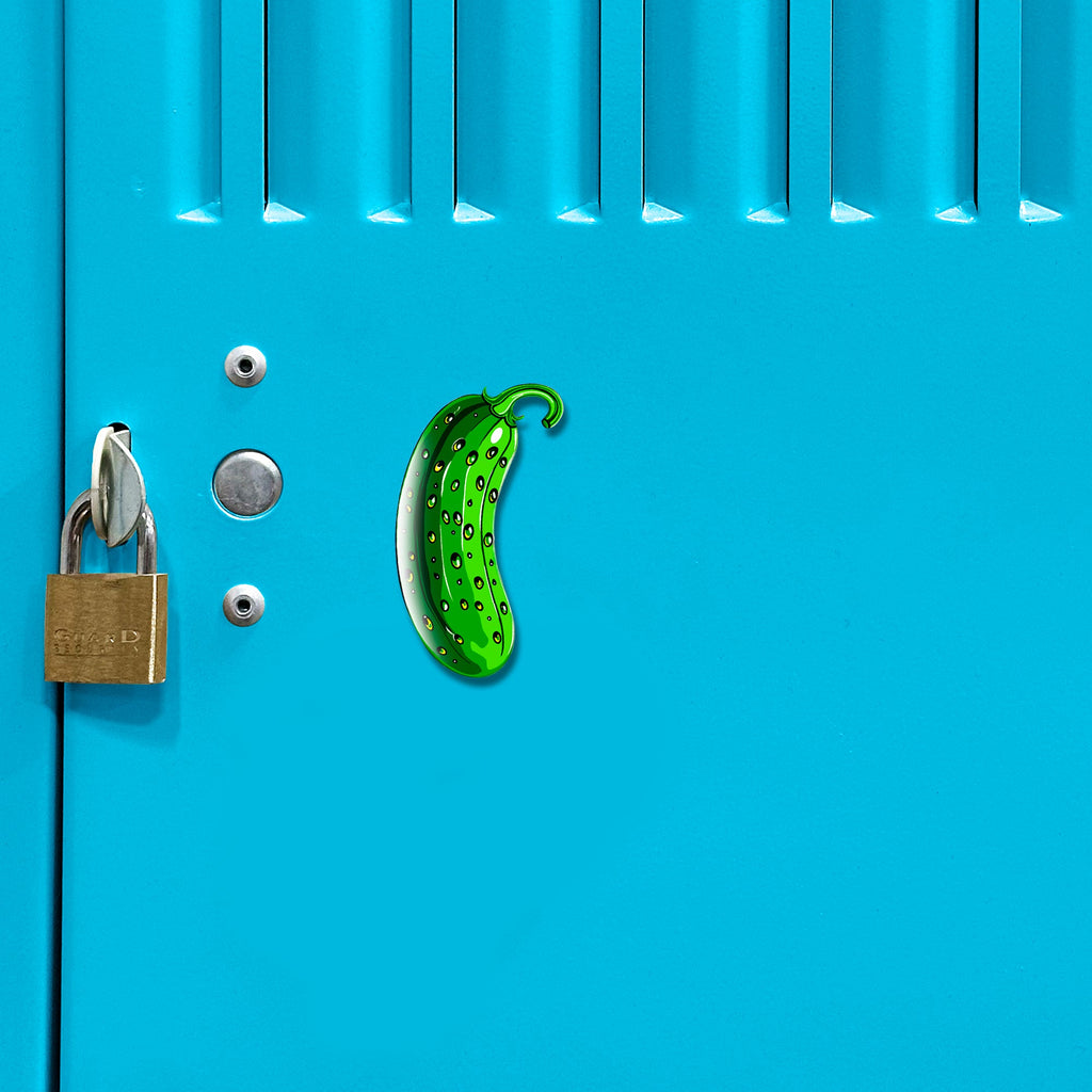 Acrylicious Funky Green Pickle Magnet by Onyx O