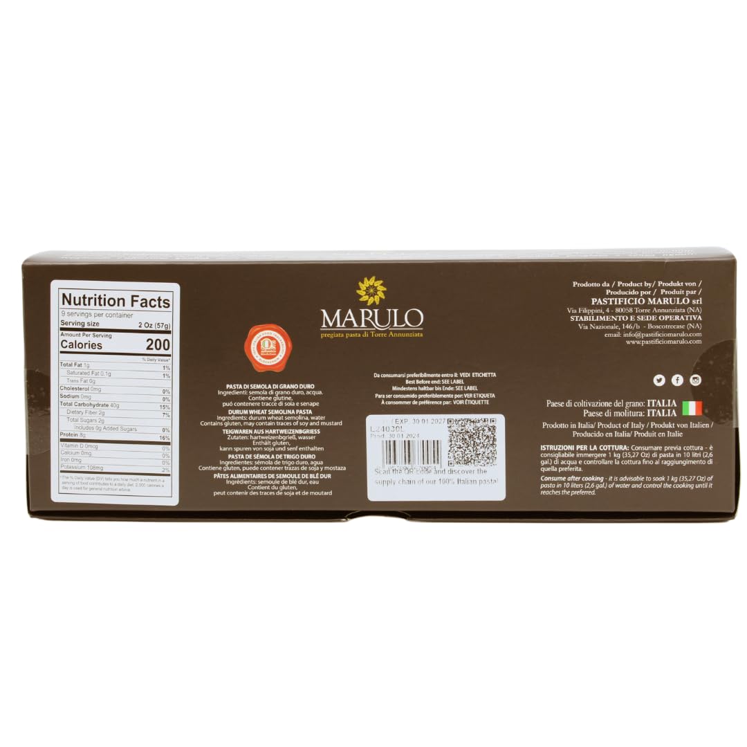 Marulo Linguine Artisan Pasta – Handmade Italian Bronze-Cut Gourmet Pasta, 500g (1.1 lb)