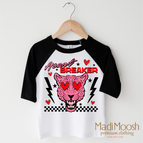 2T Kids / Black/White 3/4 Sleeve Tee