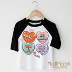 2T Kids / Black/White 3/4 Sleeve Tee