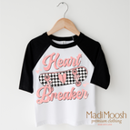 2T Kids / Black/White 3/4 Sleeve Tee