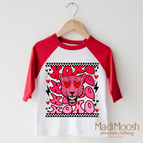 2T Kids / Red/White 3/4 Sleeve Tee