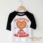 2T Kids / Black/White 3/4 Sleeve Tee