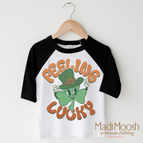 2T Kids / Black/White 3/4 Sleeve Tee