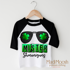 2T Kids / Black/White 3/4 Sleeve Tee