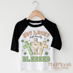 2T Kids / Black/White 3/4 Sleeve Tee
