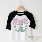 2T Kids / Black/White 3/4 Sleeve Tee