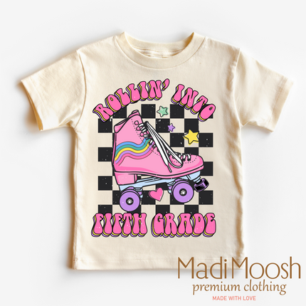 Rollin Into Fifth Grade Back To School Shirt - School Shirt