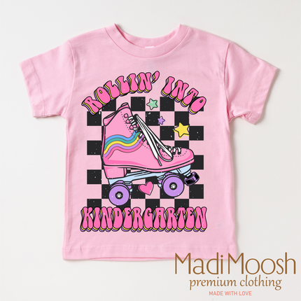 Rollin Into Kindergarten Back To School Shirt - School Shirt