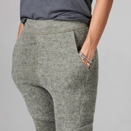 WOMEN'S MELANGE KNIT JOGGER PANT - ARMY