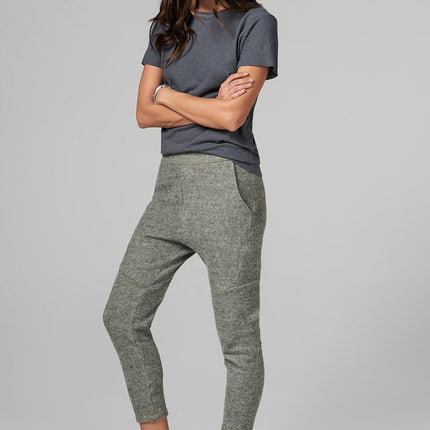 WOMEN'S MELANGE KNIT JOGGER PANT - ARMY