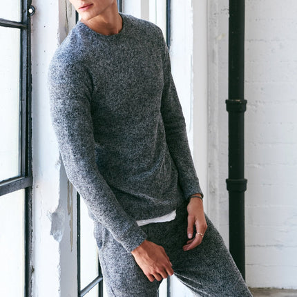Men's Soft Knit Melange Pullover Sweater