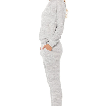 WOMEN'S MELANGE KNIT PULLOVER SWEATSHIRT - HEATHER