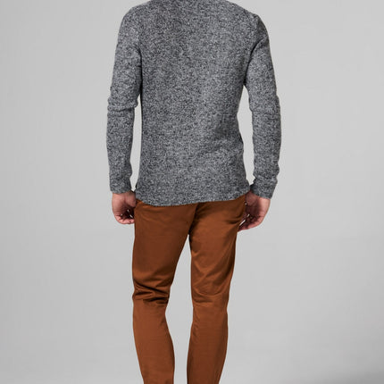 Men's Soft Knit Melange V-Neck Sweater