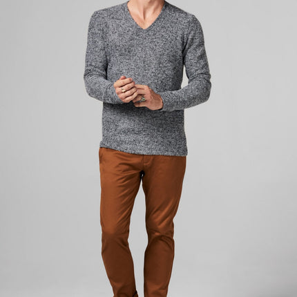 Men's Soft Knit Melange V-Neck Sweater
