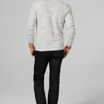 Men's Soft Knit Melange V-Neck Sweater