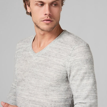 Men's Soft Knit Melange V-Neck Sweater