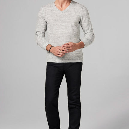 Men's Soft Knit Melange V-Neck Sweater
