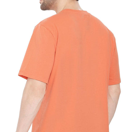 Men's Crew Neck Solid Color T-shirt in Short Sleeves and Relaxed Fit
