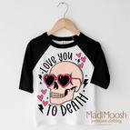 2T Kids / Black/White 3/4 Sleeve Tee