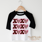 2T Kids / Black/White 3/4 Sleeve Tee