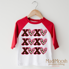 2T Kids / Red/White 3/4 Sleeve Tee